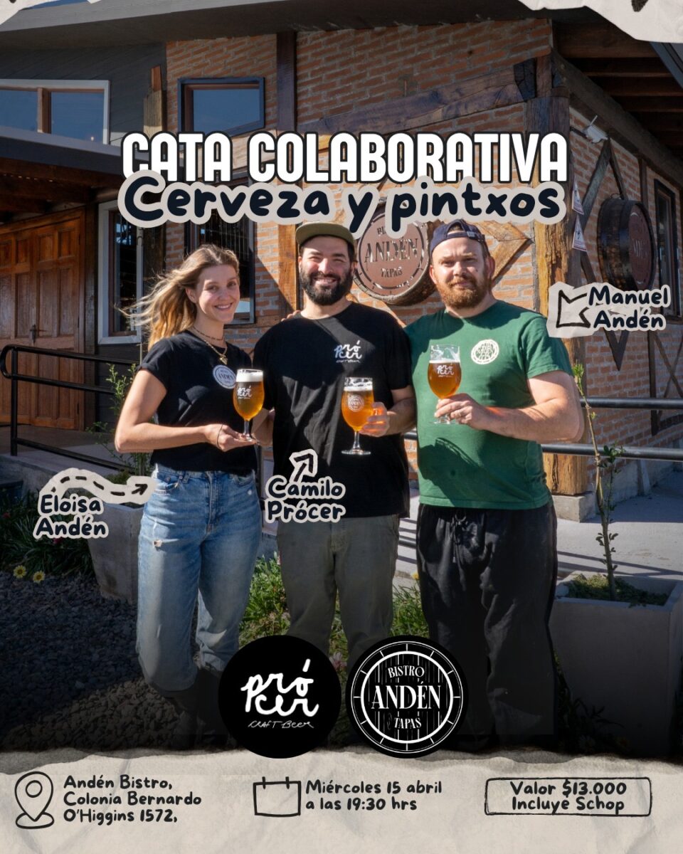 CATA + MARIDAJE DE PINCHOS en ANDEN BISTROTAPAS / Miércoles 15 de abril - 19:30hrs